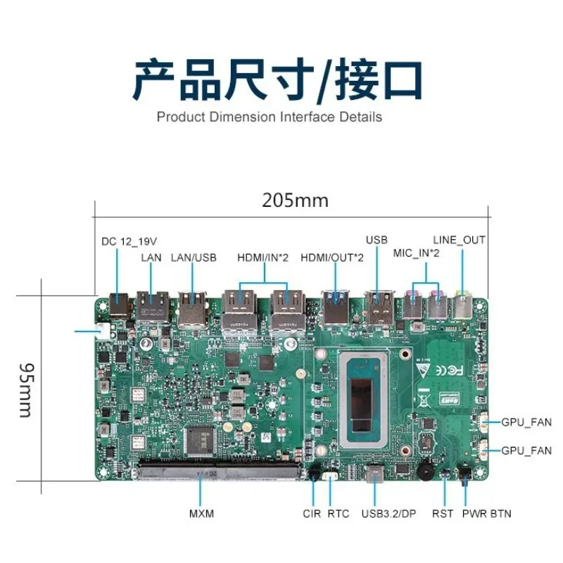 Applicable to Industrial control motherboard 1240P 1260P dual IN input video conference visual capture card