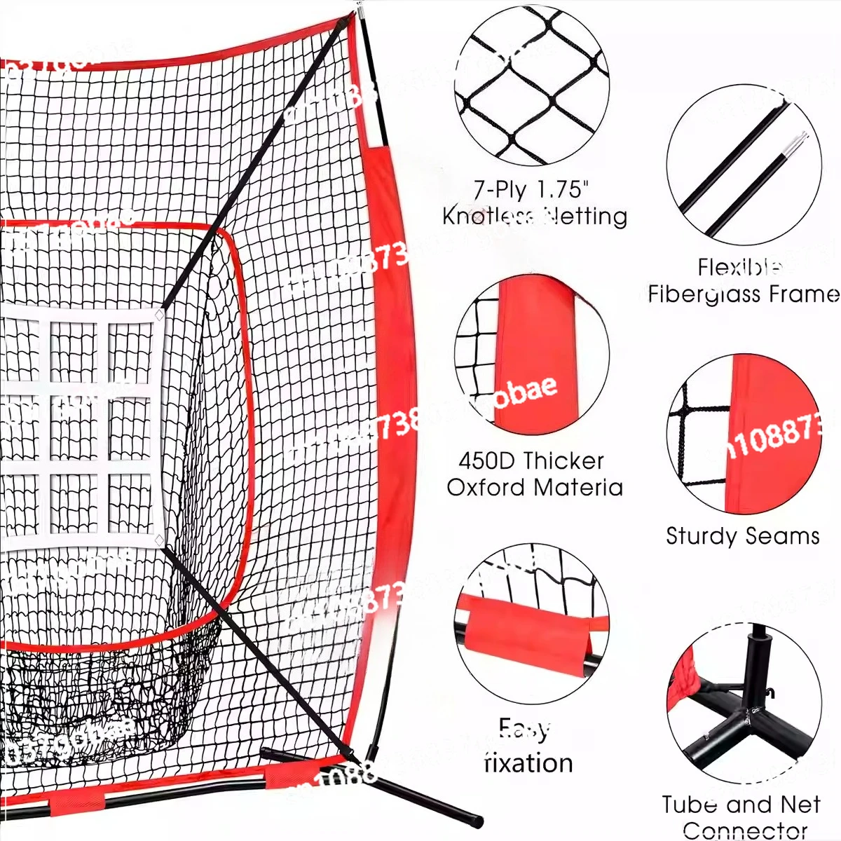 

2.1X2.1m Baseball Training Net Softball Pitching Practice Net Indoor and Outdoor Baseball Softball Strike Net Team Building