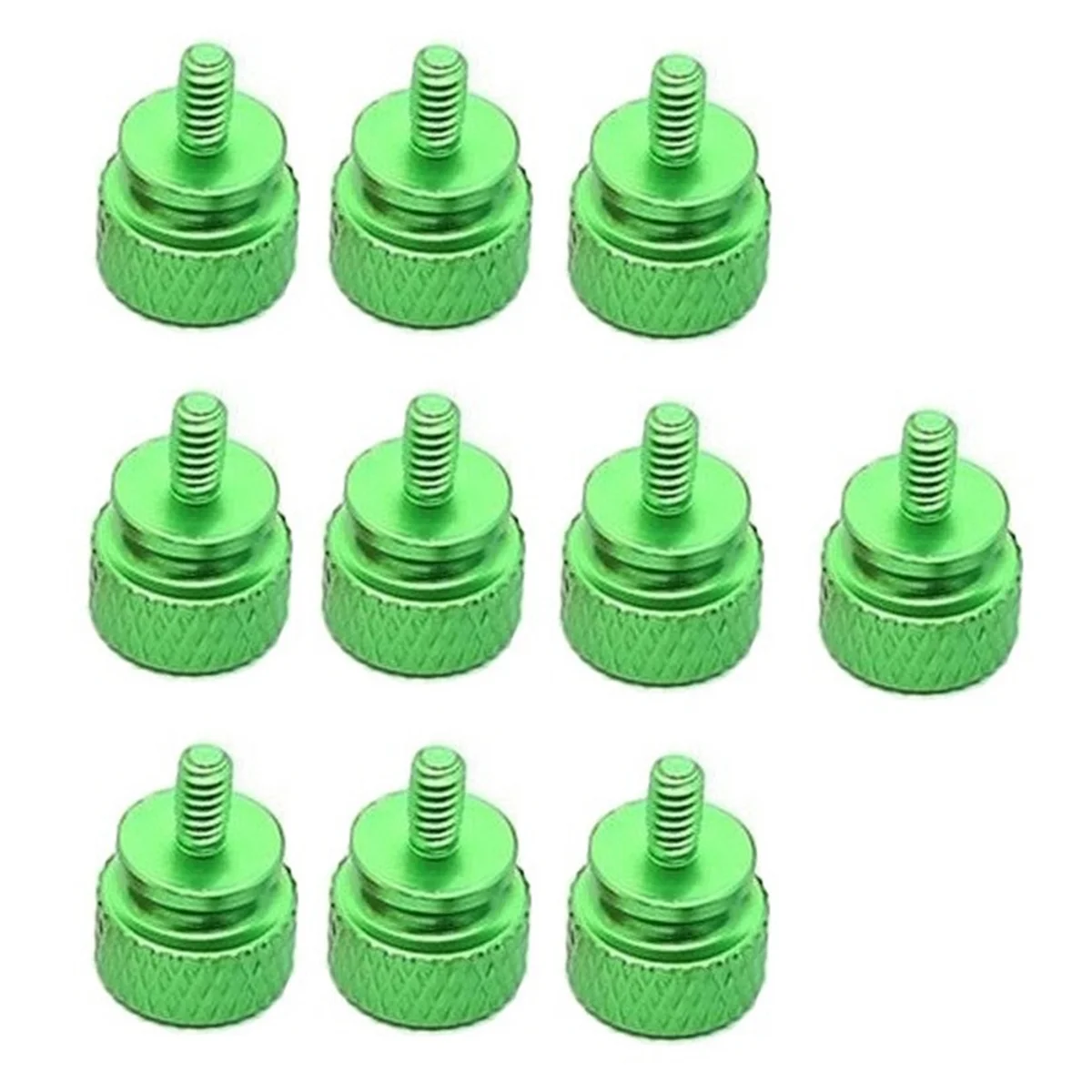 10Pcs/Lot UNC6 -32 M3.5 Hand Screw for GPU Holder PSU Computer Case Side Panel Screws PC Assemble WaterCooling Green