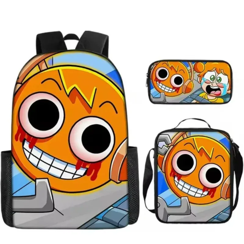 1/3Pcs Sprunki backpack 15inch Sprunki bookbag  Incredibox Schoolbag Cartoon Single Layer Sprunki backpack For Students Backpack