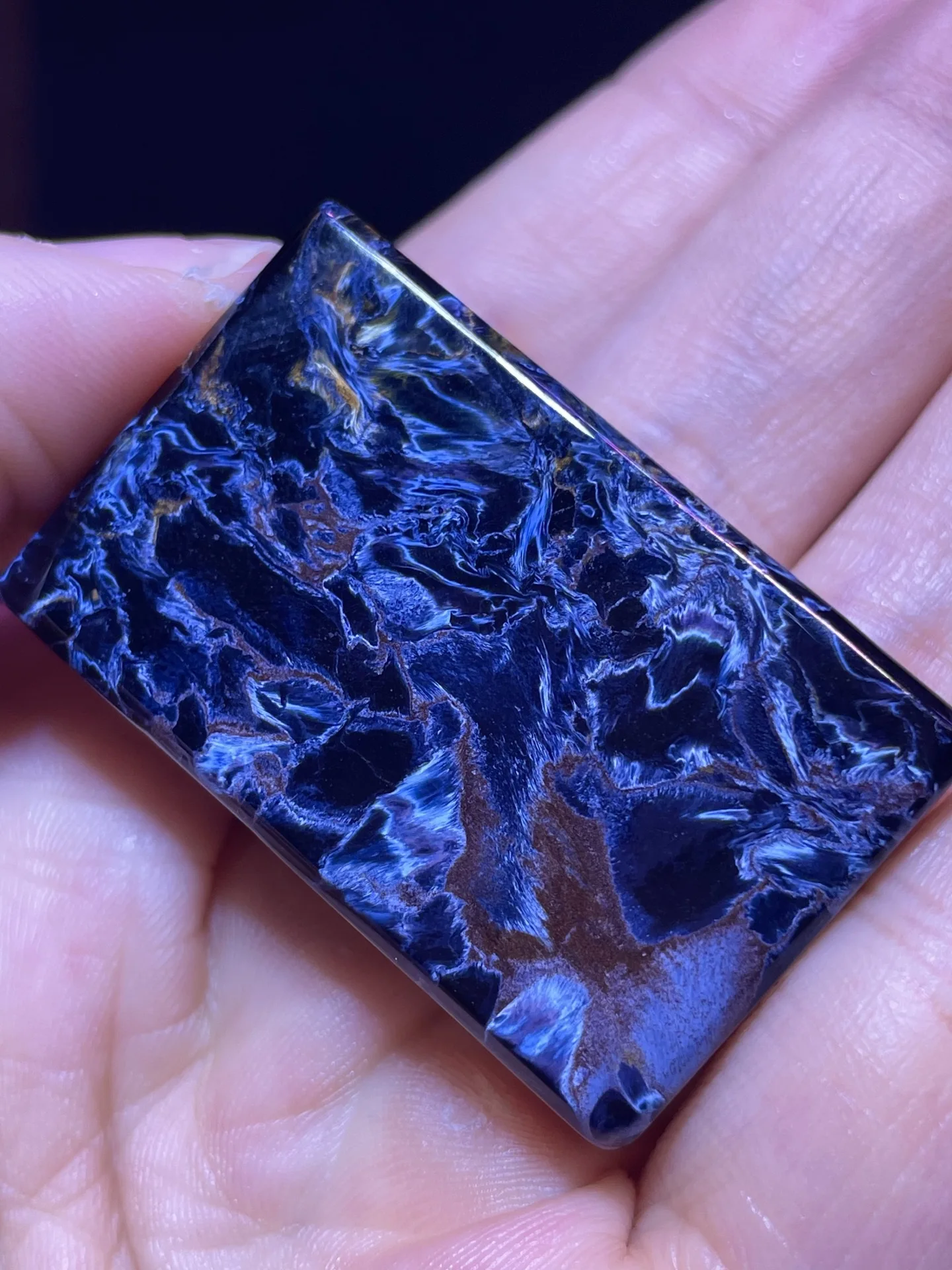 Natural Blue Pietersite Pendant Women Men Pietersite Namibia 40.6/25.3/7.1mm Necklace Jewelry AAAAAA