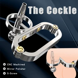 Stainless Steel The COCKLE Male Chastity Device Metal PA Cock Cage Penis Ring Bondage Belt Fetish Lock Adult Sex Toys S004