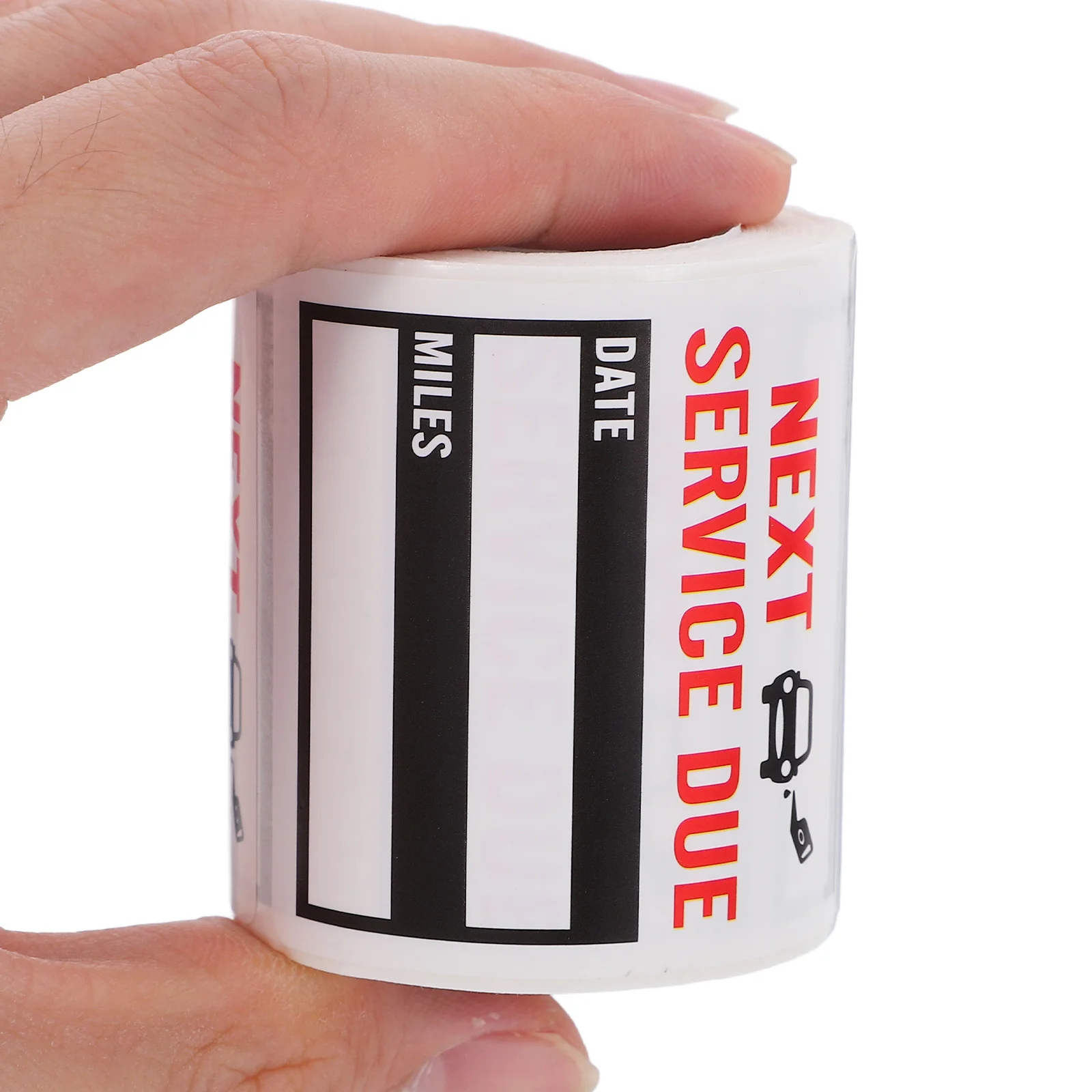 2 롤 자동차 정비 알림 스티커 방수 오일 교환 서비스 기간 만료 라벨 앞유리 탈부착 가능 접착식 자동차 데칼