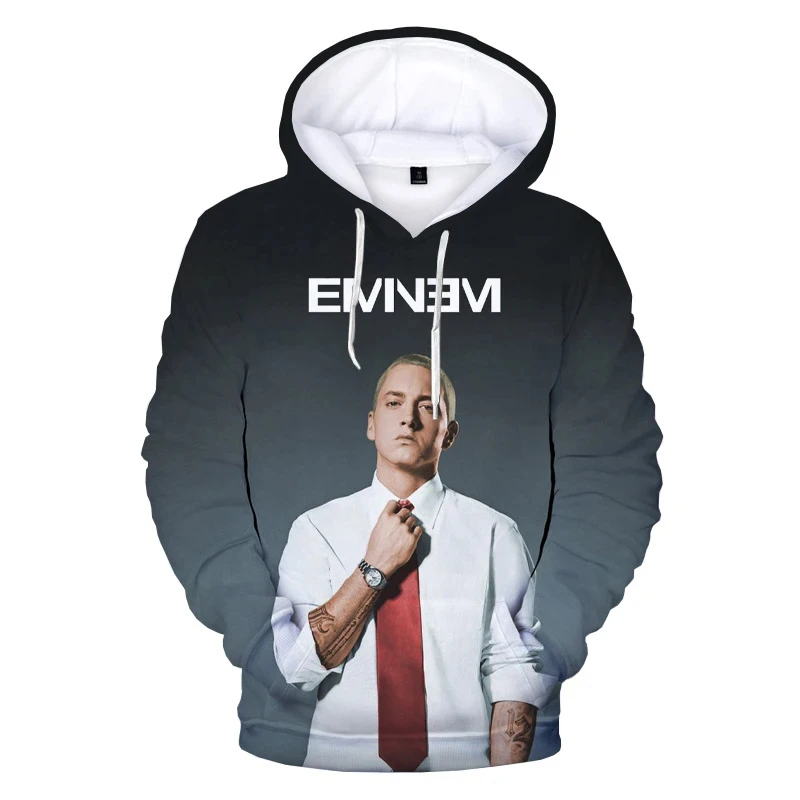 Rapper 3D Printed Eminem Hoodies Hip Hop Long Sleeve Sweatshirts Men Women Hoodie Autumn Hooded for Fashion Pullovers