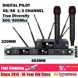 Leicozic X6 X8 Digital Pilot Professional Wireless Microphone 500/600Mhz Dynamic Sem Fio Microfone Lapela Headwear Hand Microfon