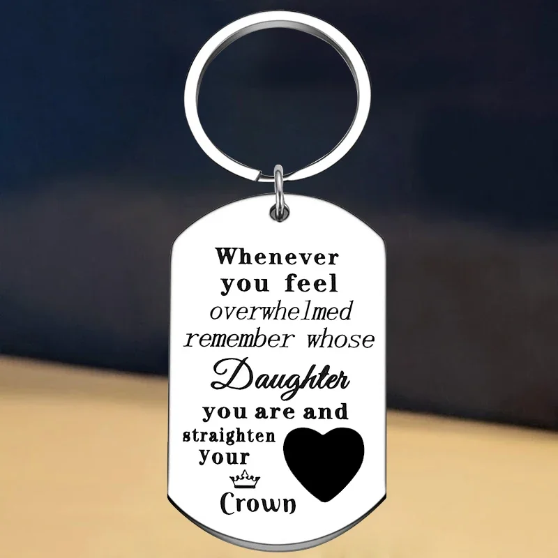 New To My Daughter Gift Keychain inspirational Key Rings daughter graduation Birthday chrismas Gifts