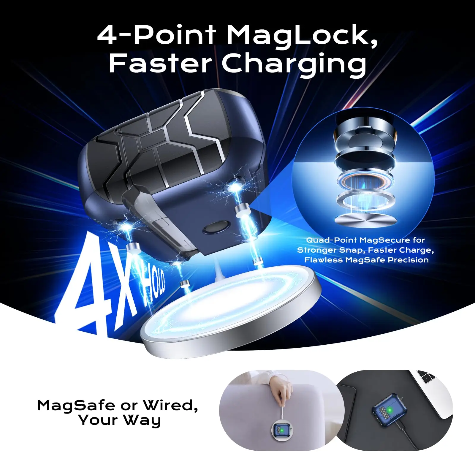 Etui z funkcją podstawki pod telefon do AirPods Pro 3 z zestawem do czyszczenia, zgodne z Magsafe i z magnetycznym automatycznym zamknięciem, etui ochronne do AirPods Pro 3