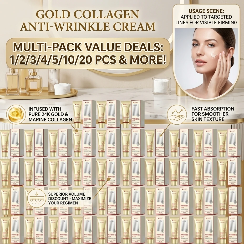 Gold Collagen Wrinkle Repair Cream Deep Moisturizing Anti-Sagging Lotion Powerful Collagen Daily Skin Care 1/2/3/4/5/10/20PCS