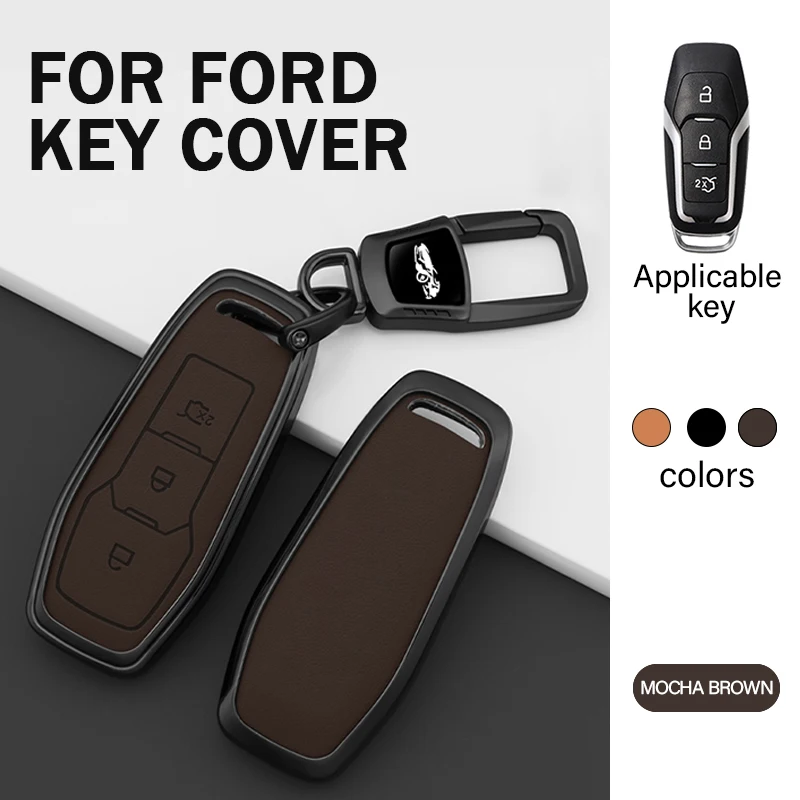   Funda protectora metálica para llave de coche, llavero, para Ford Fiesta Focus 3 4 Mondeo Ecosport Kuga Focus C-Max ST Escape