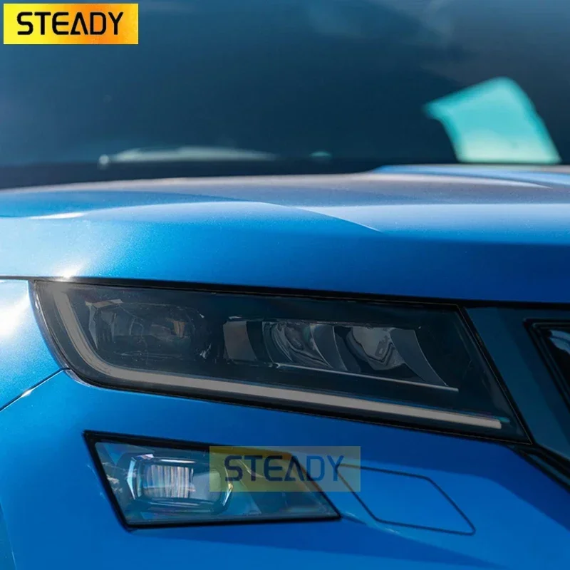 

2 Pcs Car Headlight Protective Film Front Light Transparent Smoked Black TPU Sticker For Skoda Kodiaq 2016-On RS Accessories