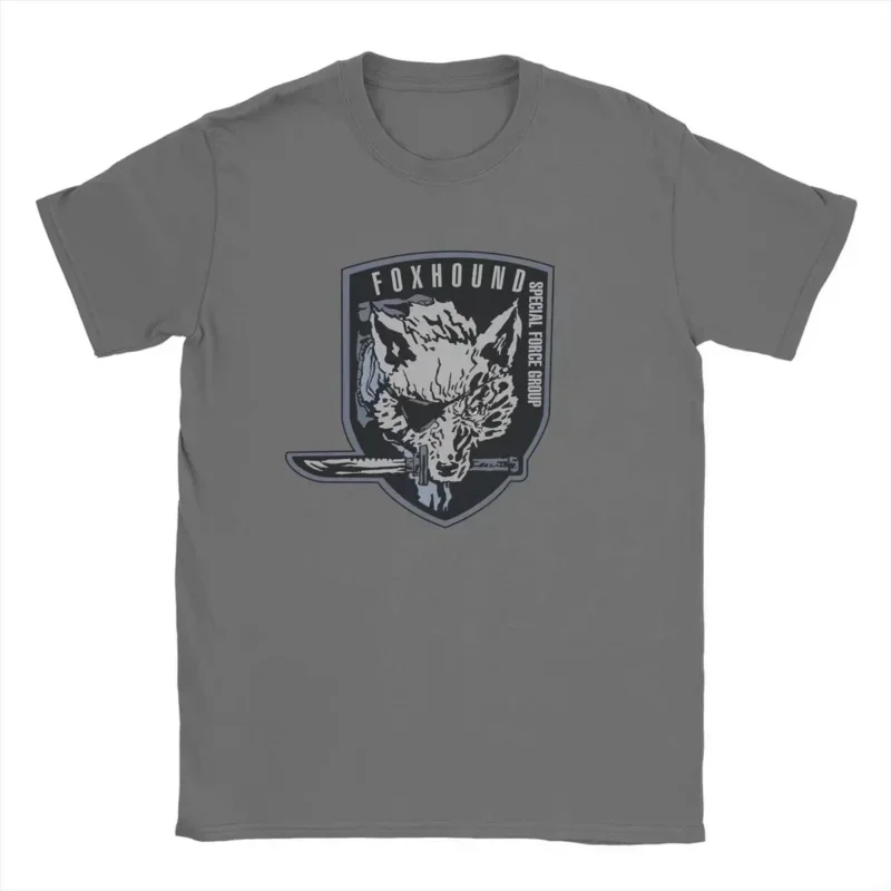 Men's T-Shirts Metal Gear Solid Foxhound Vintage Cotton Tees Short Sleeve T Shirt O Neck Clothing Printed