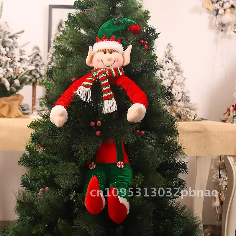 

Christmas decoration Christmas tree top decoration creative cartoon old man holding tree elf holding tree doll tree top star
