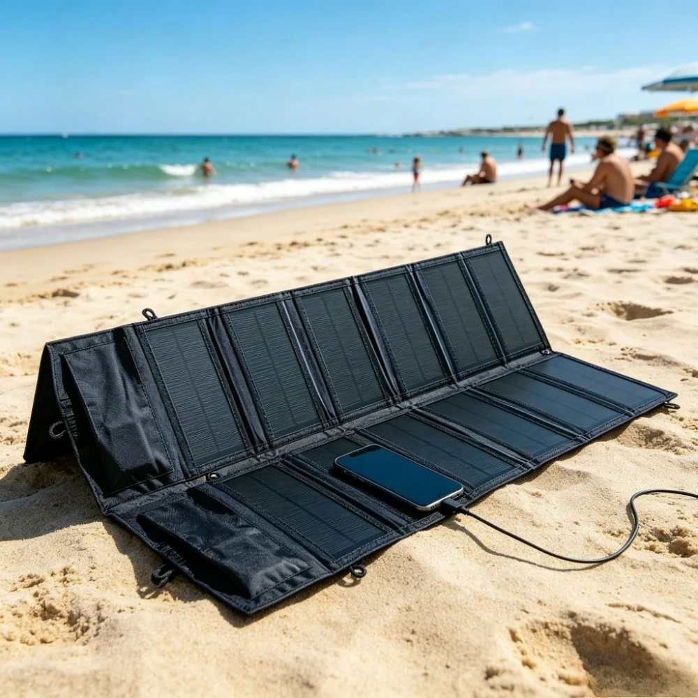 70-ワット-100-ワットポータブル折りたたみ式ソーラーパネル充電器屋外発電所用防水デュアル-usb-高速充電キャンプハイキング