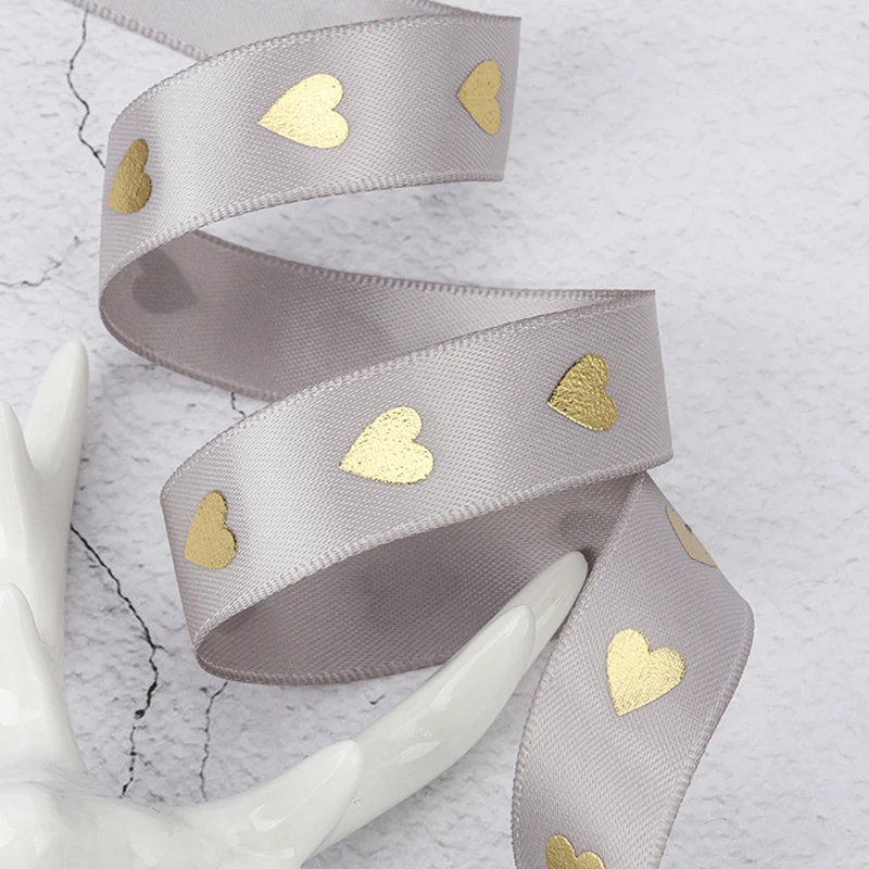 10Yards Premium Grey Collection Happy Birthday Ribbon Valentine\'s Day Wedding Event Party Christmas Decoration Baking Bouquet