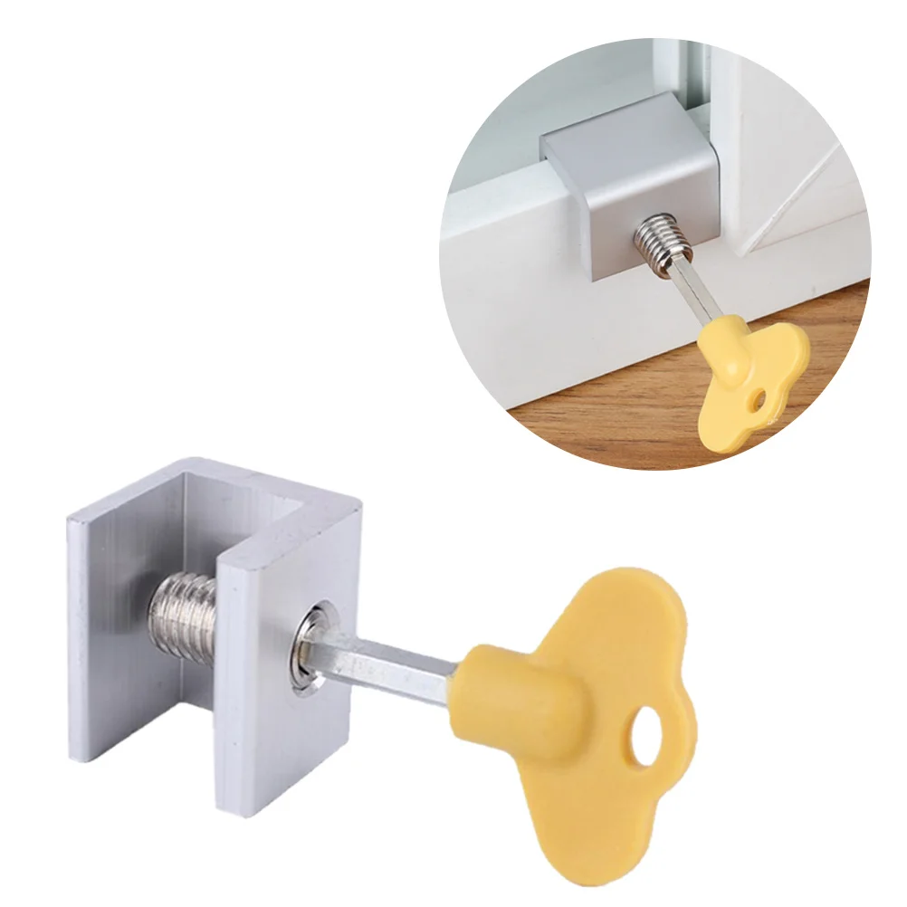 2 قطعة مشبك قفل أمان للأطفال لنافذة المنزل والمكتب سهل التركيب حماية السرقة متجر الأمن الزجاج المشبك الأجهزة #5