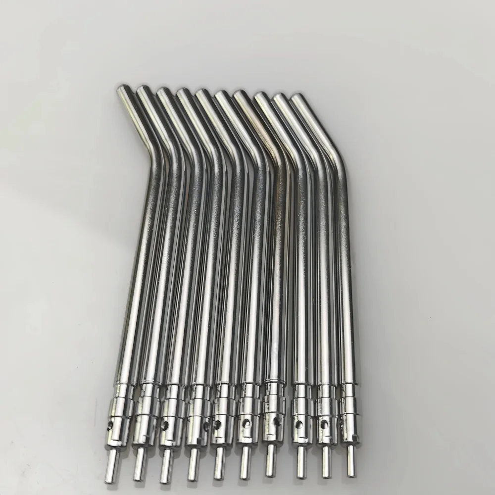 10개 치과용 3방향 주사기 팁 - 치과 절차 및 장비 유지 관리를 위한 스테인레스 스틸 공기/물 스프레이 노즐