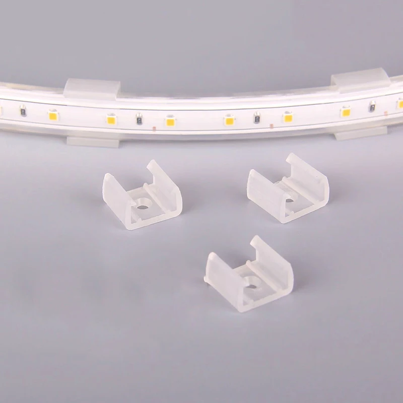 6mm 8mm 10mm 12mm 20mm LED Strip Fix Clips Connector For Fixing 5050 2835 RGB Neon Light/COB Plastic Buckle Flexible Accessories
