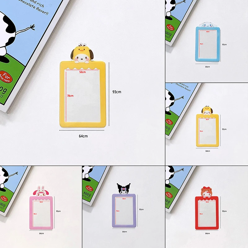 Kpop Kawaii Photocard Collect Holder with Pendant Rabbit Bear Credit ID Bank Bus Photo Card Protective Sleeve Student Stationery