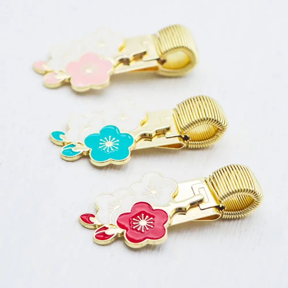 

New Metal Pen Holder Clip Cherry Blossom with Pocket Clip Spring Pen Clips Paper Fix Clip Pen Accessories