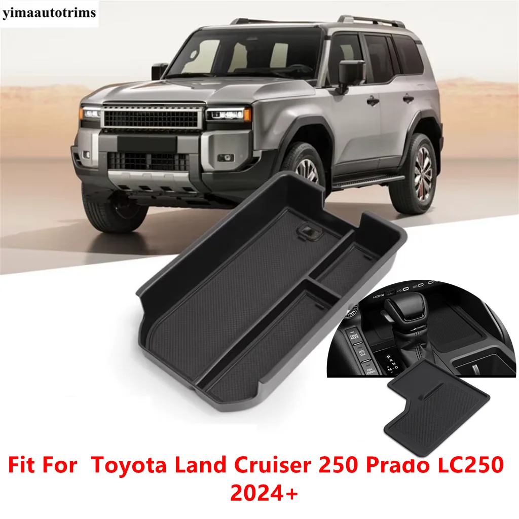 

Center Storage Box / Wireless Phone Charging Silicone Non-slip Pad Accessories For Toyota Land Cruiser Prado 250 LC250 2024 2025