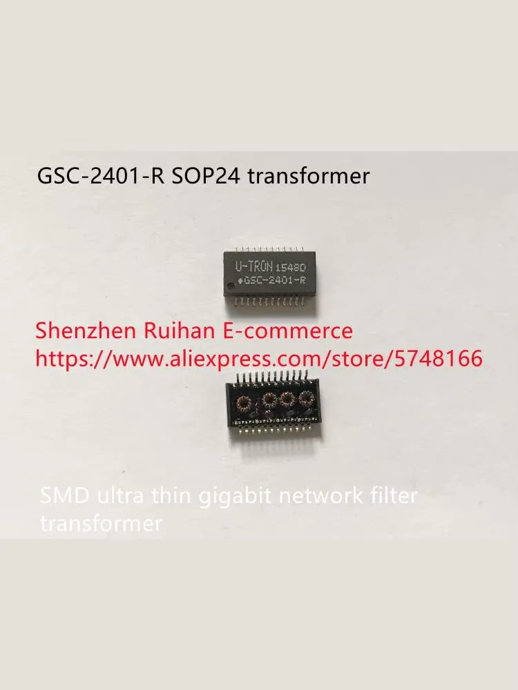 Original new 100% GSC-2401-R SOP24 SMD ultra thin gigabit network filter transformer