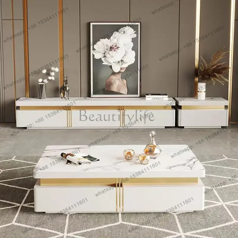 LJY Vintage Drawers Tv Cabinet Cheap Beige Italian Designer Small Tv Cabinet Luxury Storage Modern Muebles Para Sala Furniture