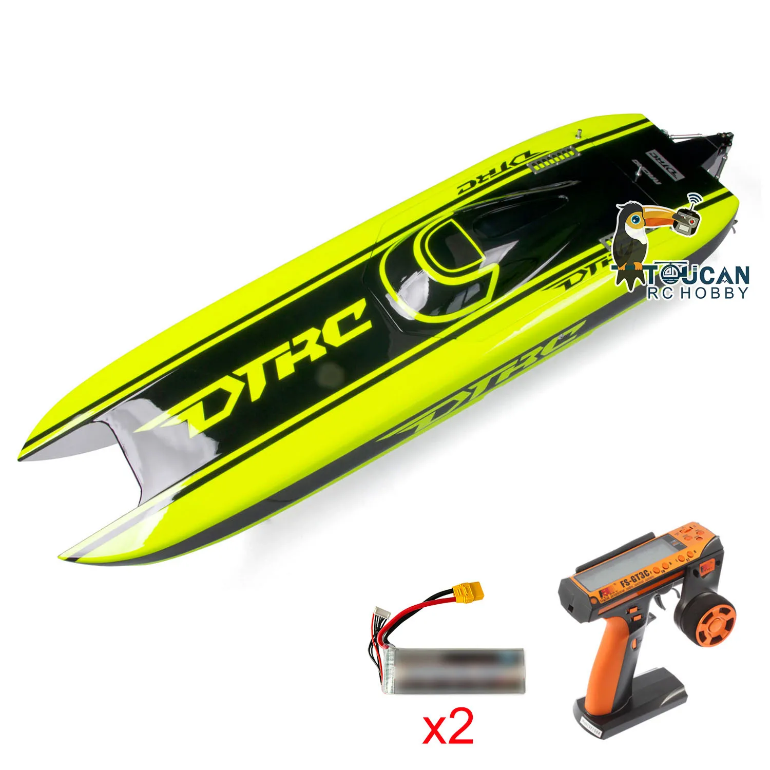 

DTRC Toucanhobby E51 Fiber Glass Red Electric RTR RC Boat W/ Dual Motors Servos ESCs Batteries