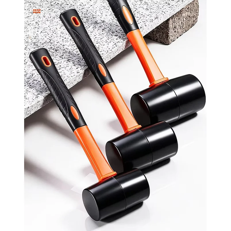 Soft Rubber Mallet Hammer Percussion Hand Tool Shockproof For Tile Installation Flooring Furniture Woodworking Motorcycle Repair
