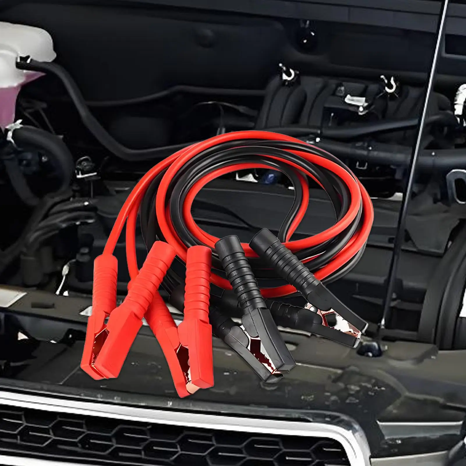 Battery Leads Insulation Protection Current Transfer Anti-Slip Handle Car Jump Starter Cable For Truck SUV Motorcycle RV Lawn view 3