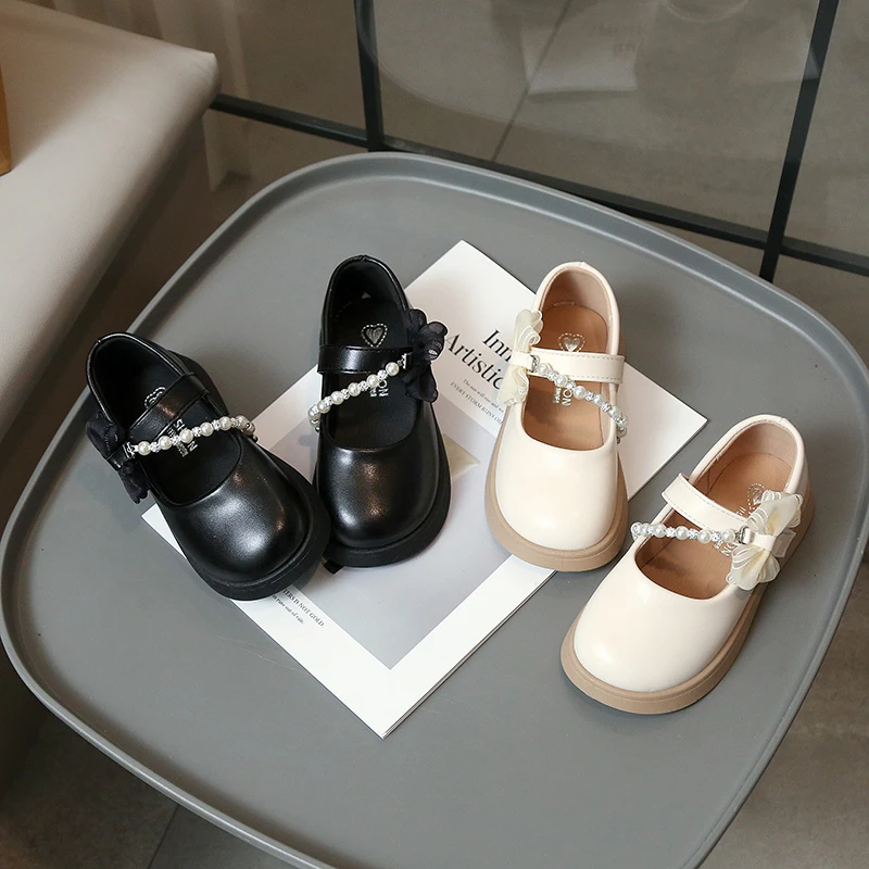 

Детские туфли Мэри Джейн для девочек в стиле принцессы, новинка 2026 года, весенние, для школы и танцев, на плоской подошве, с милым бантом, мягкая подошва, классические, на каждый день