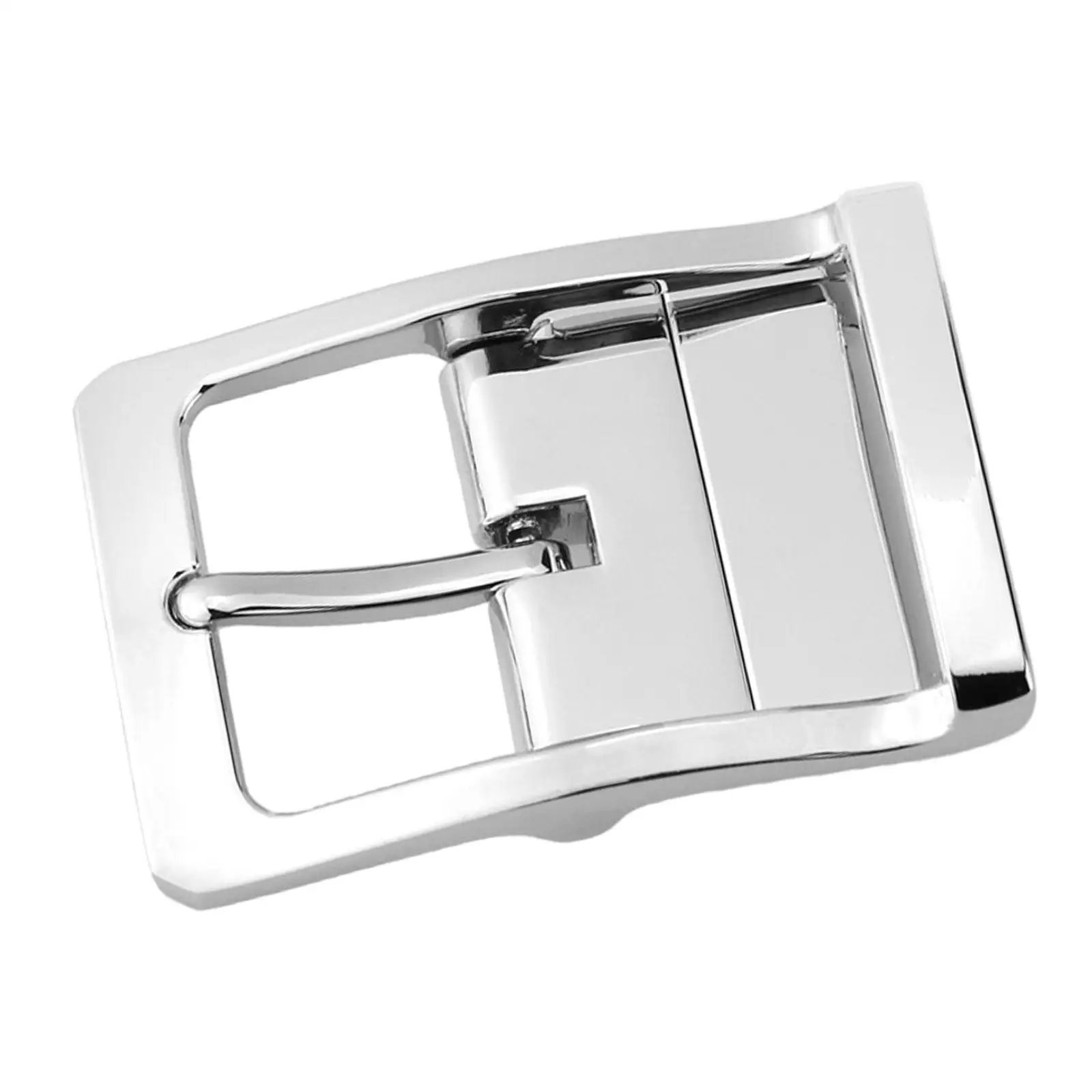 Hebilla de Metal para cinturón de 33mm-34mm para hombre, correa de cuero Reversible para negocios, hebilla de Pin rectangular de una sola punta