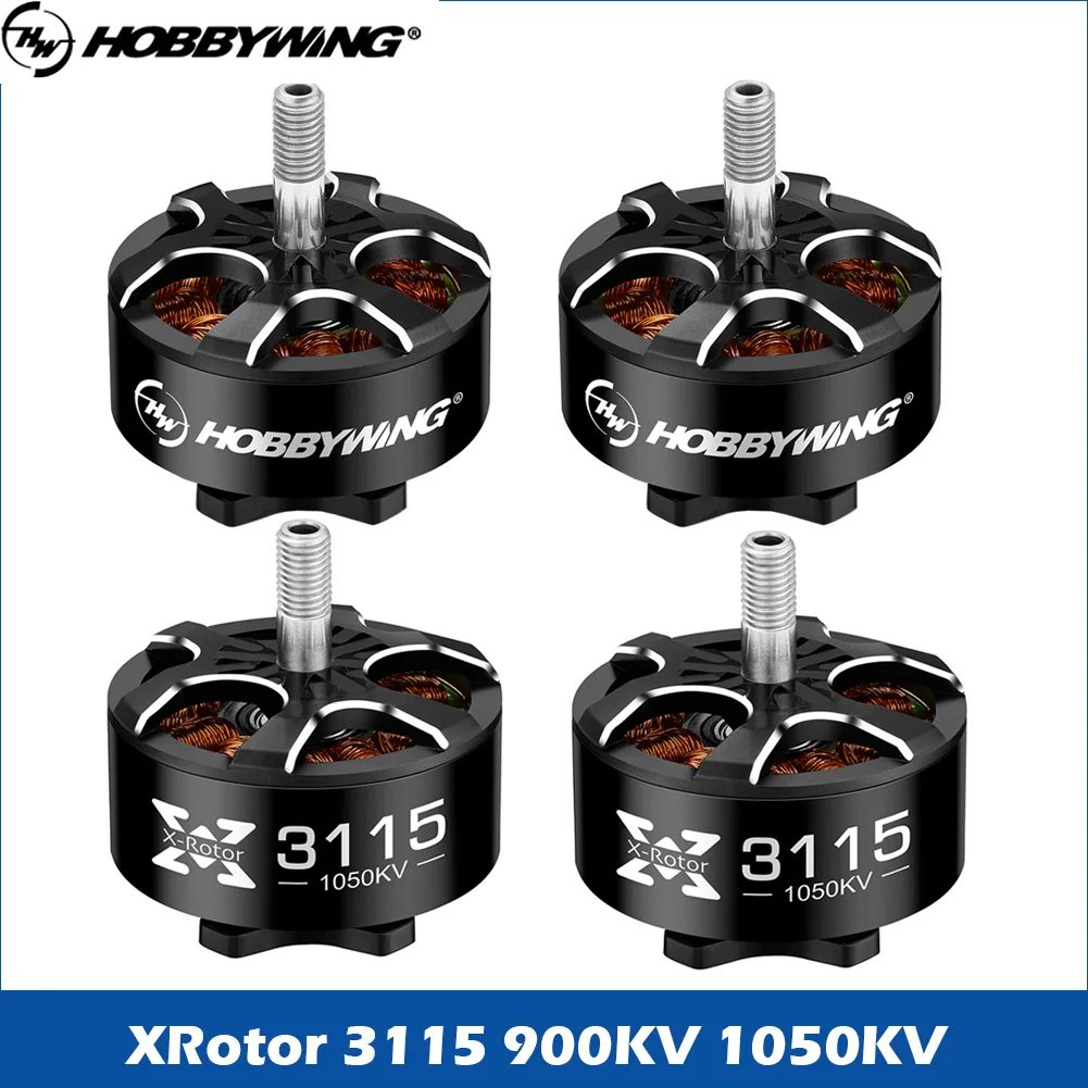 4pcs Hobbywing XRotor 3115 900KV 1050KV 3110 900KV 1150KV 6S Brushless Motor for FPV Freestyle 9inch 10inch Long Range Drones