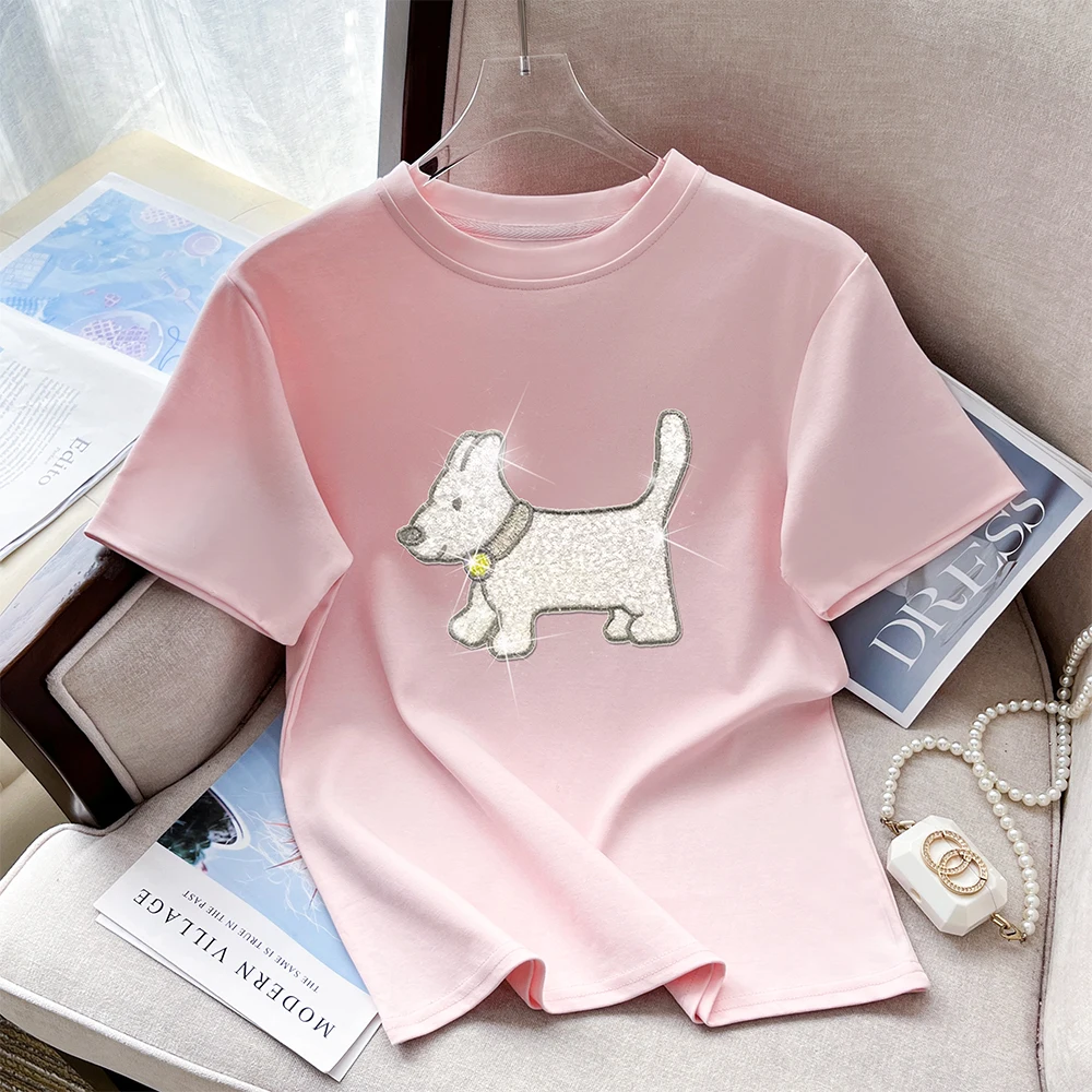 Women Summer New Short Sleeve T shirt  Spring New Tops Korean Top for Young Women in Summer Print Design Women's Clothing Chic