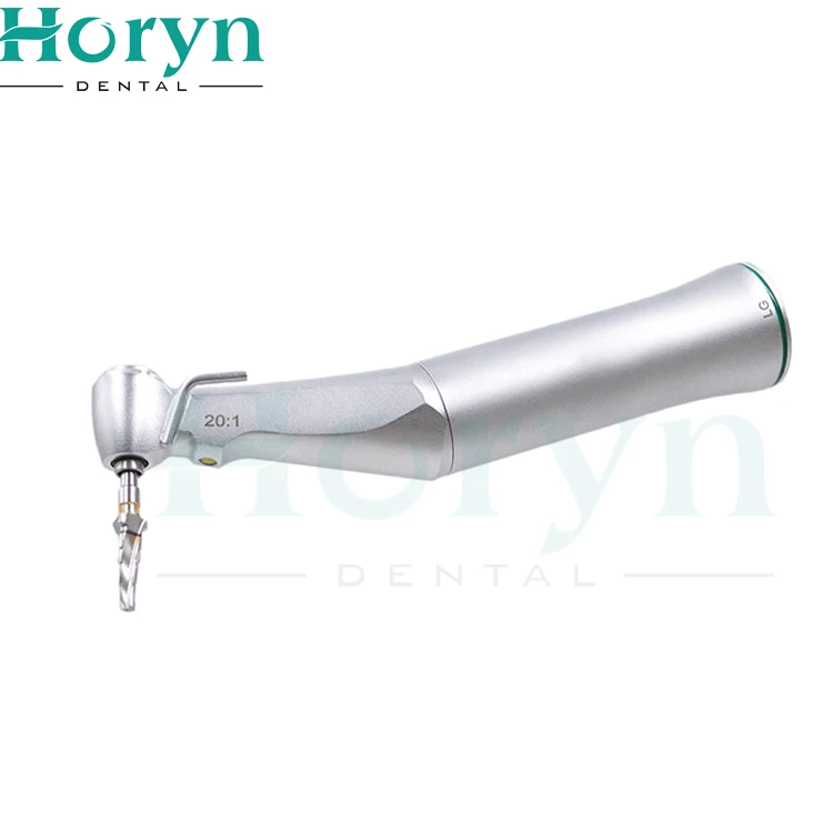 ไมโครมอเตอร์ไร้แปรงถ่านความเร็วต่ํา 20-1 ไฟเบอร์ออปติก LED Contra Angle Handpiece