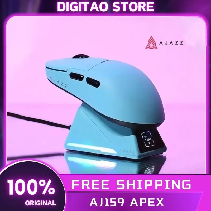 AJAZZ AJ159 APEX Wireless Mouse AJ159 Pro Three Mode Sensor Charging Base 400mAh 8K Gaming Mouse Lightweight Custom Pc Game Gift