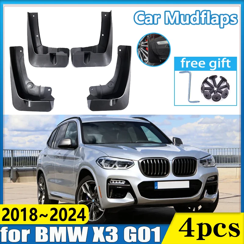 

Автомобильное крыло переднего и заднего колеса для BMW X3 G01, аксессуары 2018 2019 2020 ~ 2024, брызговики, брызговики, автоматические брызговики, защита