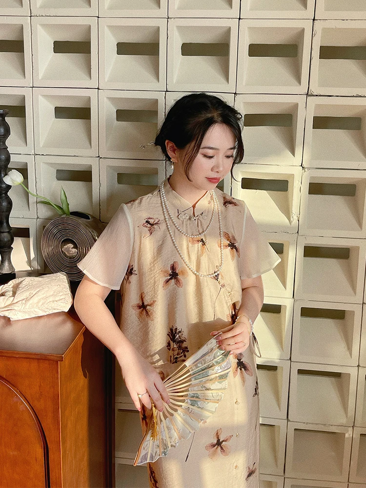 

Earth New Chinese Sle Women's Faion Set Printed Two-Piece Summer Dr Ethnic Sle Cotton Fabric 2023 Season