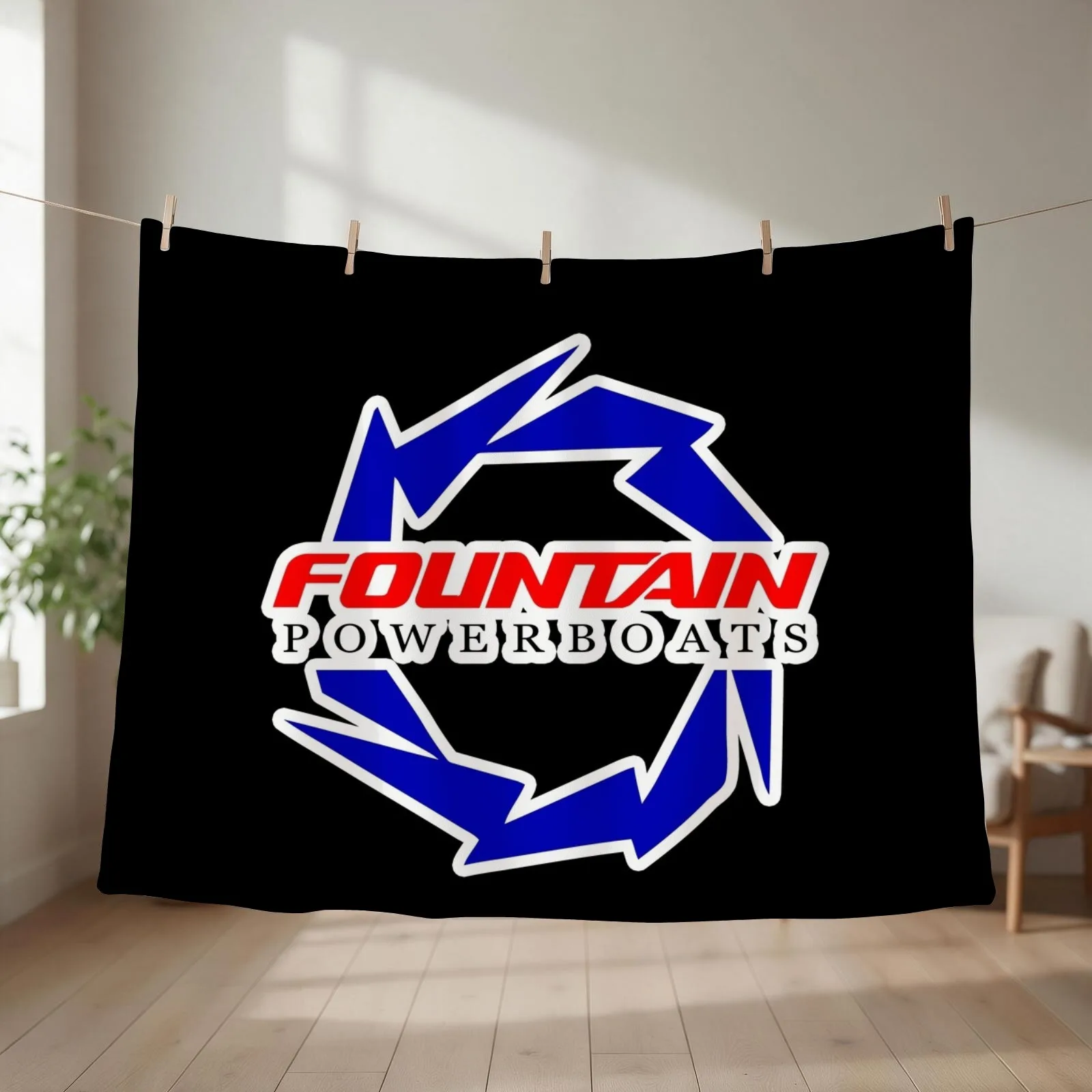Fountain Powerboats Boat Throw Blanket couch cozy soft plush fuzzy picnic outdoor blanket