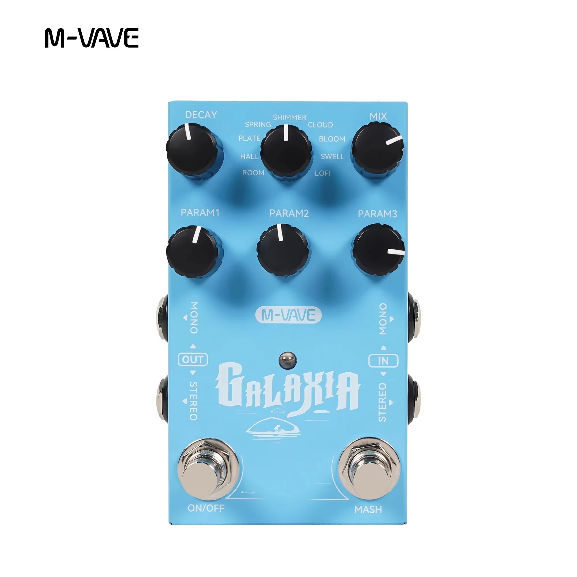 M-VAVE GALAXIA Stereo Reverb Pedal 9 Delay 9 Reverb & ELEMENTAL PRO Delay Effect Pedal Electric Guitar Bass Single Effects view 2