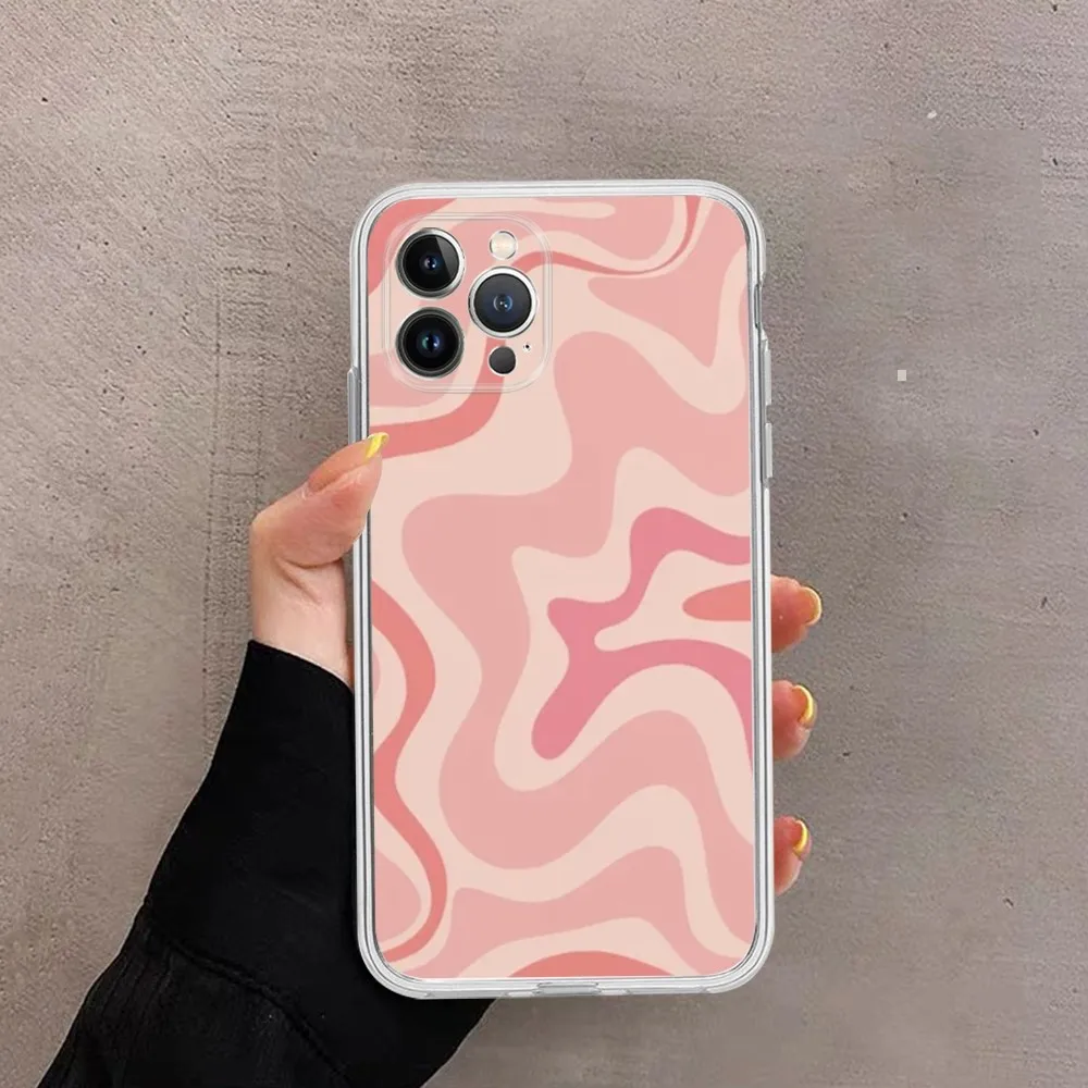 Retro Liquid Swirl Abstract Phone Case For IPhone 16 15 14 13 12 Mini 11 Pro XS Max X XR SE 6 7 8 Plus Soft Silicone Cover