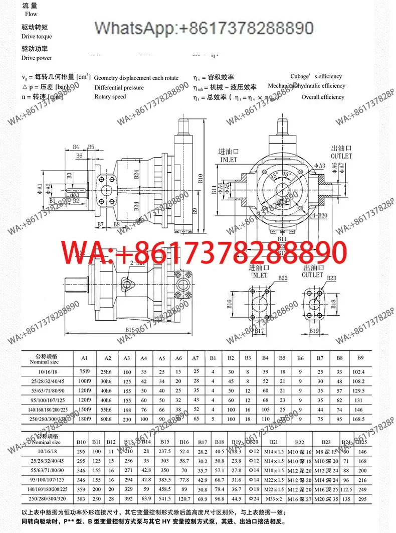Hengyuan Hydraulic HY10/16/25/40/63/80/107/125/160/250Y-RP/LP Axial Piston Pump