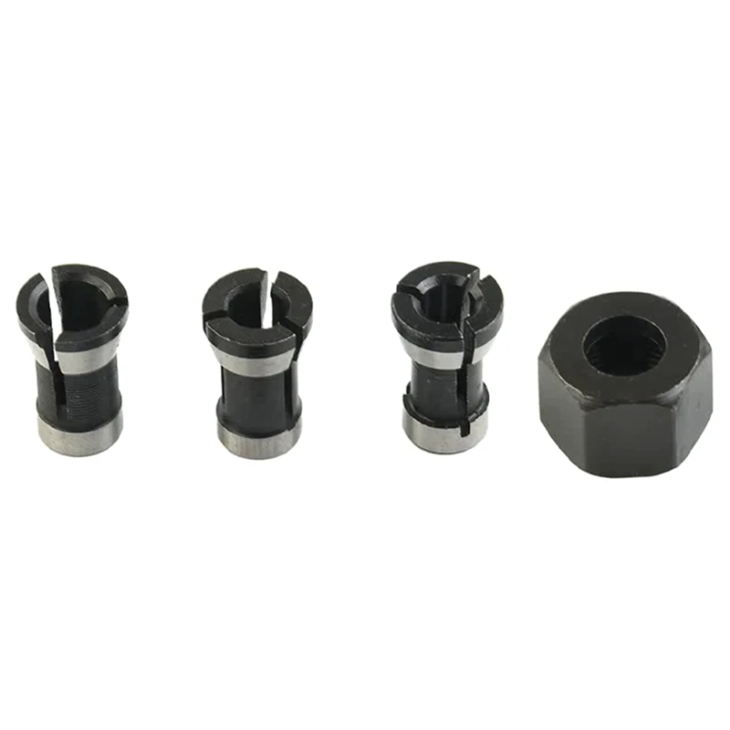 A98E-4Pcs/ชุด 6 มม.8 มม.6.35 มม.ไฟฟ้า Router Milling CUTTER Collet Chuck M15 สกรู NUT สําหรับตัดแกะสลักเครื่อง