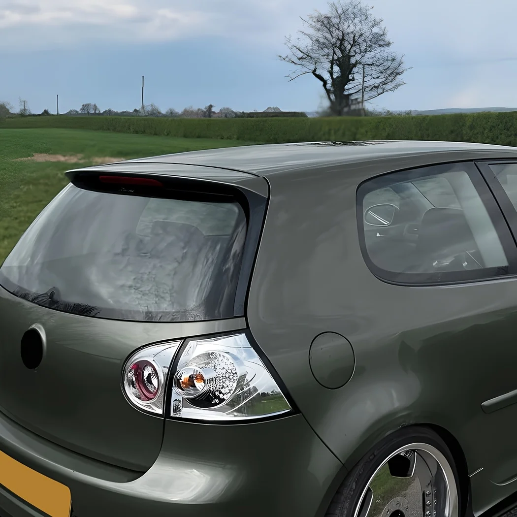 Für VW Volkswagen Golf MK5 Standard R32 2003 2004 2005 2006 2007 2008 Heckscheiben-Spoiler Flügel-Verkleidung Hochglanz Schwarz/Carbon-Look – Detail 6