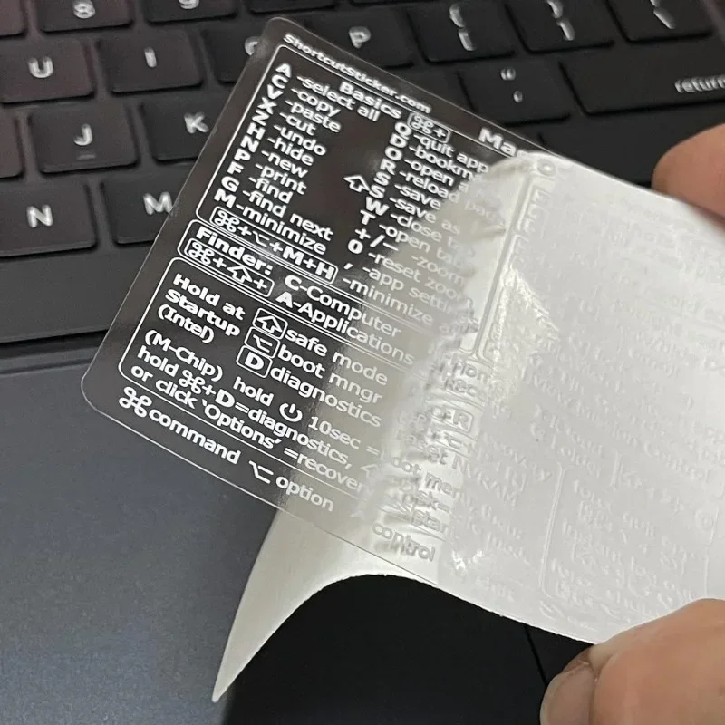 ملصقات اختصار لوحة المفاتيح لنظام التشغيل Mac Windows، ملصقات واضحة للكمبيوتر المحمول، ملصق واقٍ للملاحة السريعة