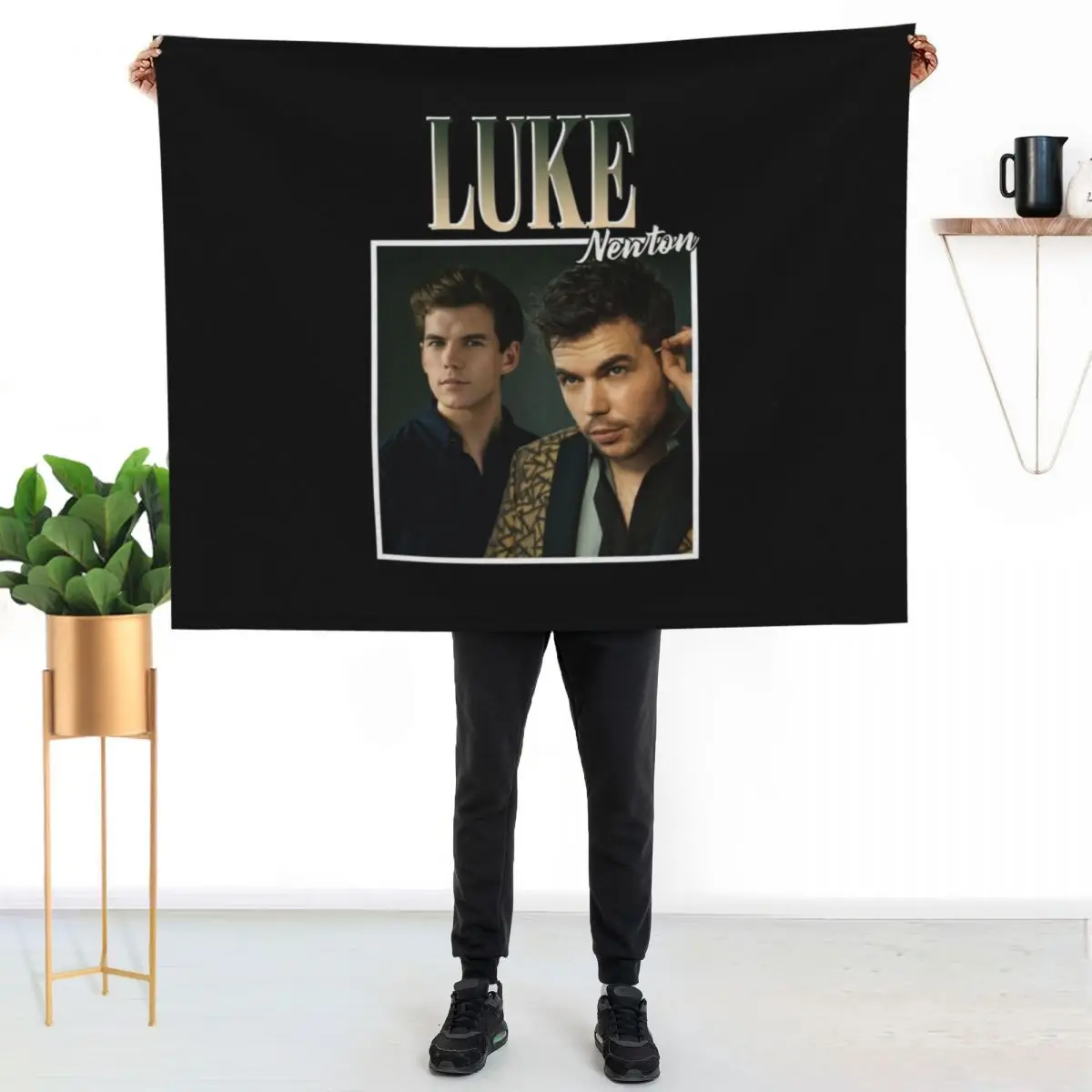 

Birthday Gift Luke Newton Graphic For Fan Throw Blanket Year Round Soft Comfortable Blanket for Home