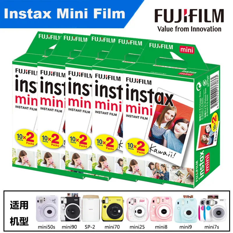 10/20/30/60/100Sheets 3Inch Fujifilm Instax Mini Film Paper Instax Film For Fuji Instax Mini 12/8/25/70/90/9/11 Camera Film