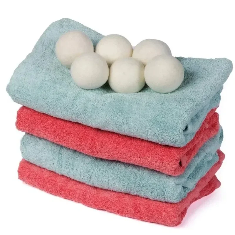 Reusable Wool Dryer Balls  Natural Fabric Softener Laundry Washing Machine Accessories Home Washing 5cm Fleece Dryer Balls