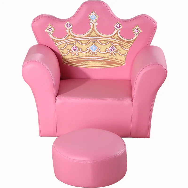 Europese Betaalbare Zeefdruk Kroon Modellering Comfortabele Stoel Schatstoel Kinder Prinses Sofa