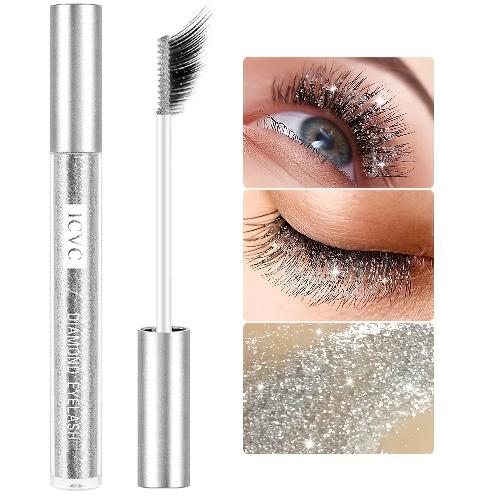 Mascara con diamanti scintillanti e paillettes glitter impermeabili