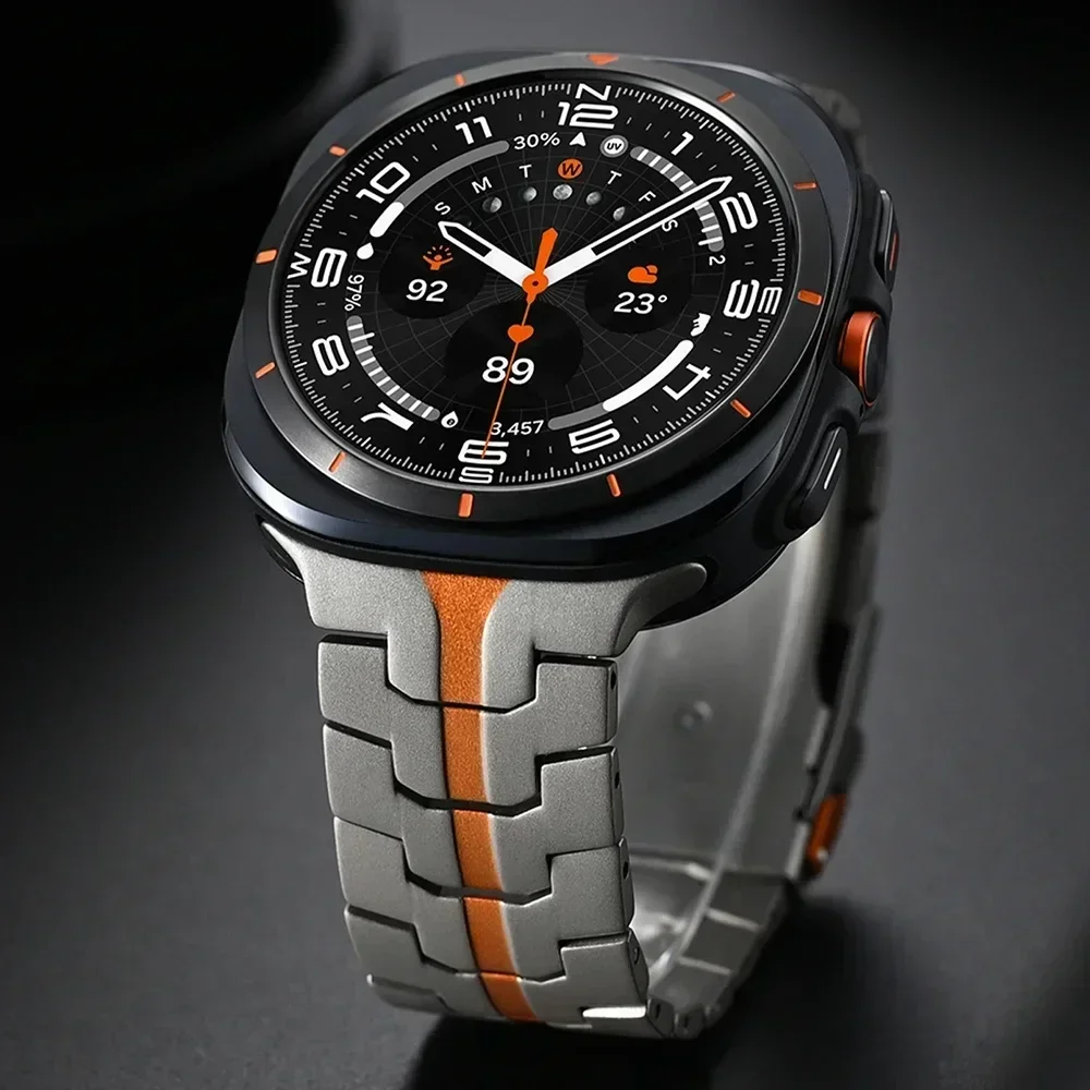 Titanium Luxury Band for Samsung Galaxy Watch Ultra 47mm Metal Strap Link Bracelet for SAMSUNG ULTRA 7 47MM galaxy 47 Men Correa